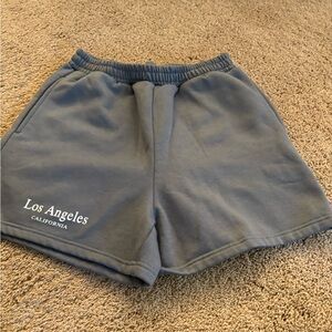 SHEIN Gray Athletic Shorts with Los Angeles Design
